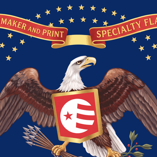 Custom Ceremonial Parade Flags with Golden Fringe (Specialty Flag Models)