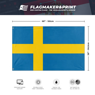 Sweden / Doublesided flag (NKai)