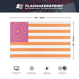 Lesbian States of America flag (Flag Mashup Bot)