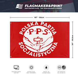 Polish Socialist Party PPS flag ((dragon))