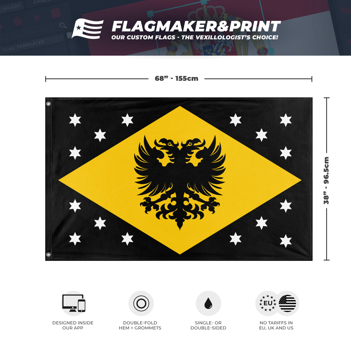 Danubian Federation Double Sided flag (Tedschiki) (Hidden) – Flagmaker ...