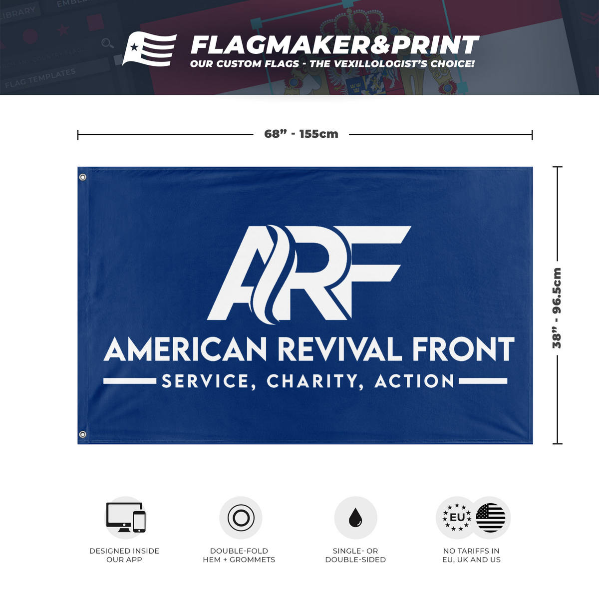 Arf Signs ARF Display Flag (Gabriel Ervin) (Hidden) – Flagmaker & Print