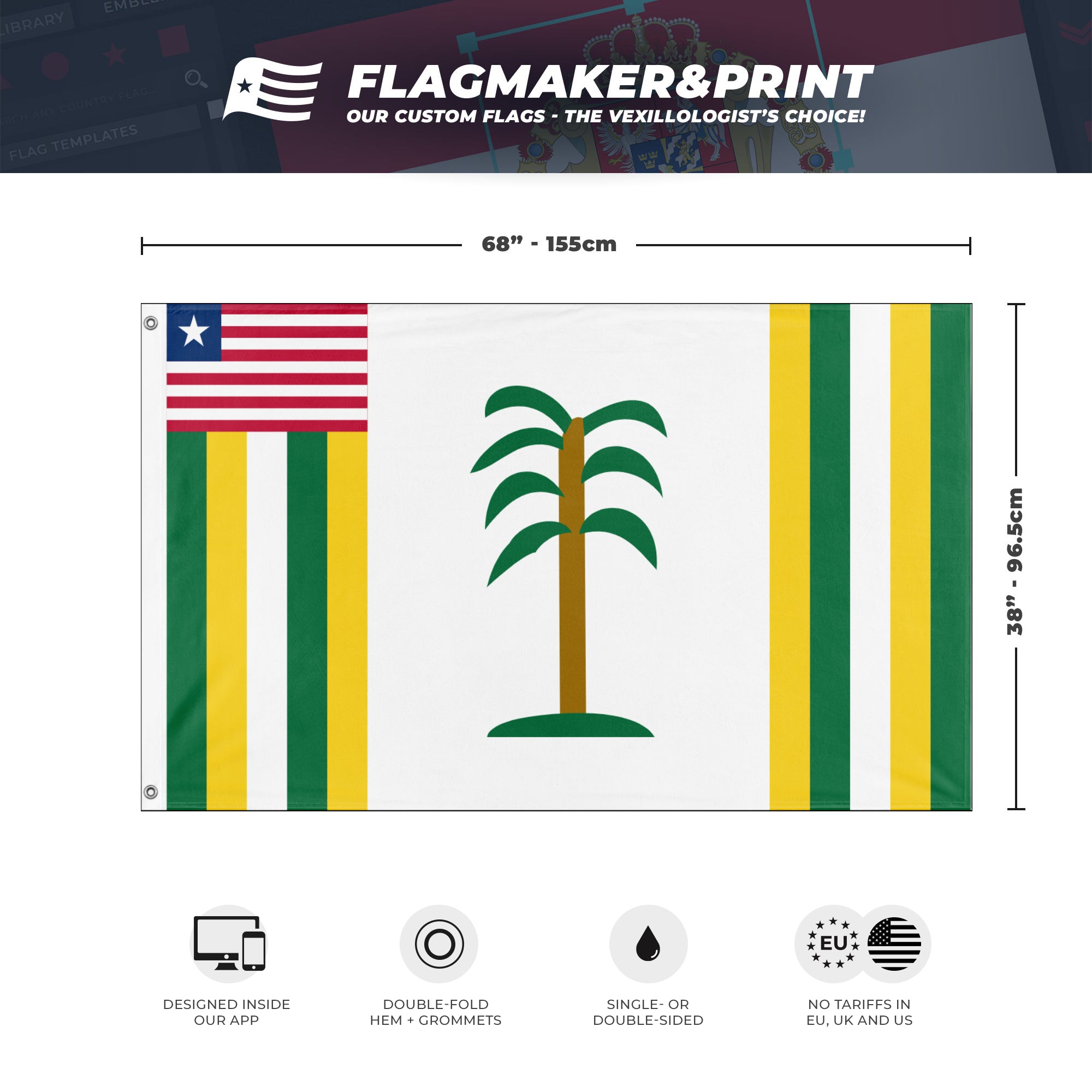 Grand Kru County flag (Liberia) – Flagmaker & Print