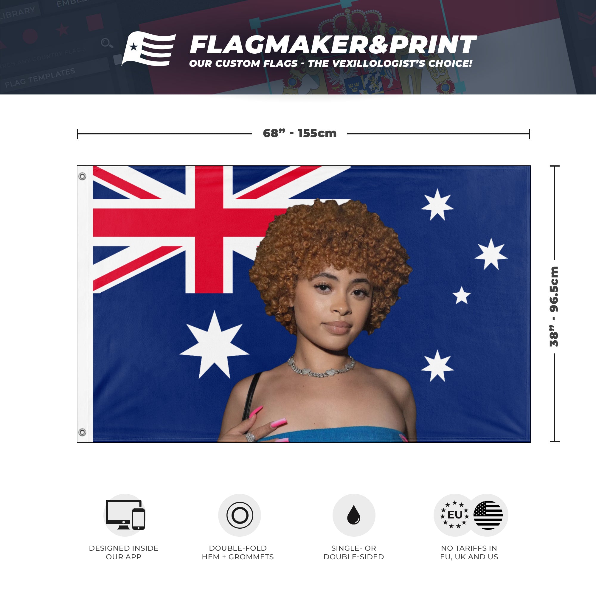 Ice Spice 7 flag (Ice Spice) – Flagmaker & Print