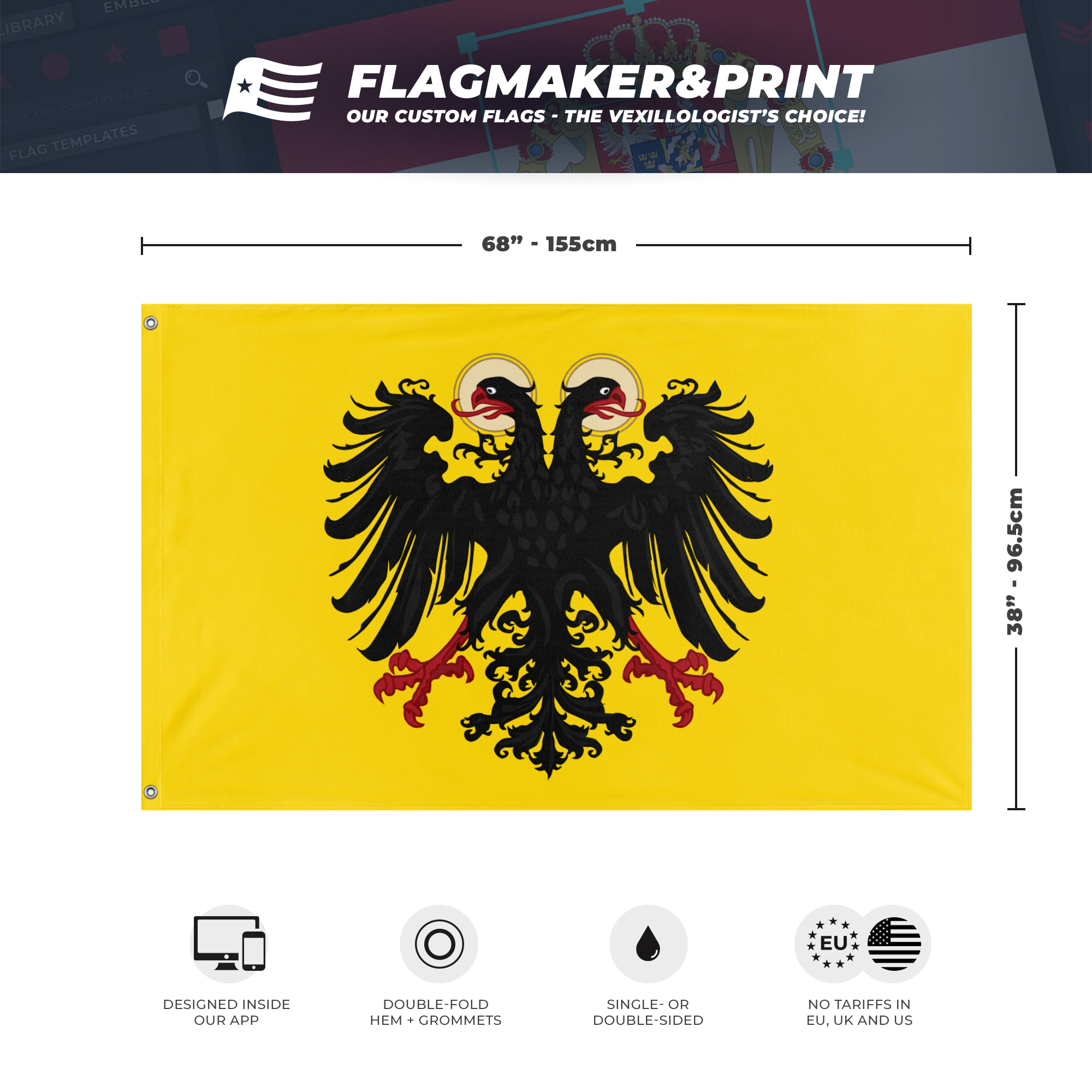 Custom Rome Flags Holy Roman Empire flag (HRE) – Flagmaker & Print