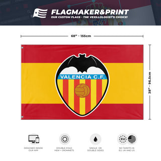 Valencia CF Flag Spain  flag (Fc flags)