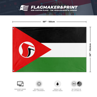 Palestine Antifa flag (Rhizanonymopseudonymous)