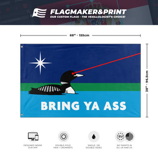 Minnesota Laser Loon - Bring Ya Ass flag (Minnesota)