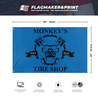 Monkeys tire shop flag (Sergio)