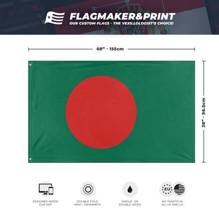 Three Bangladesh flag (Flag Mashup Bot)