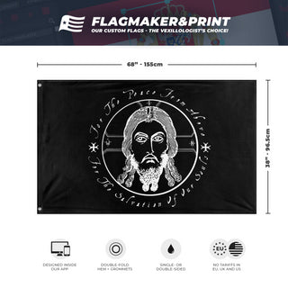 Holy Face of Christ (Black) flag (Ty2048)