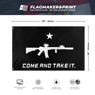 AR15 Texas COME AND TAKE IT flag (Altalena)