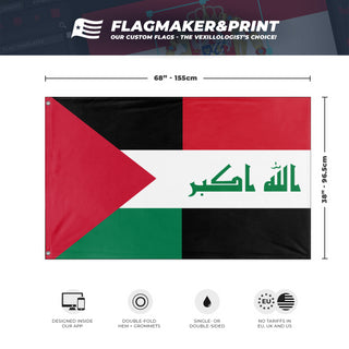 Iraq and Palestine Friendship flag (Ahmed Mohan)