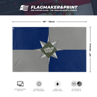 mural crown on compass rose flag (kaze)