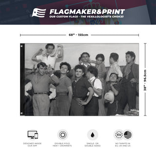 gay men pose for photos while being detained at a police station in mexico city - 1935 flag (Kobi )