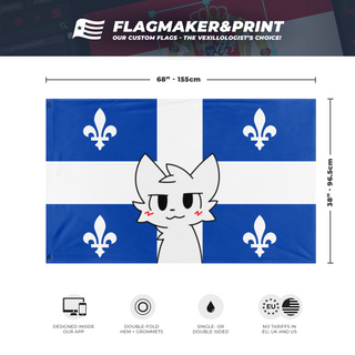 Boykisser Quebec (Embrasser de Garcon Quebec) flag (LynxSolstice)