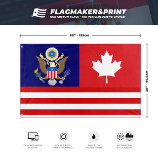 USA Canada 51st state flag (DT )