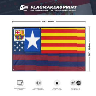 Barcelona Usa flag (Adam Flags)