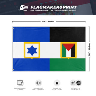 Israel Palestine peace    flag (DT)