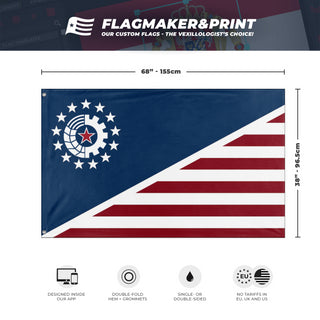 Libertarian Socialist USA flag (Zephyr Nuban)