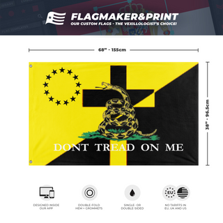 Anarco Capitalist Christian  Gadsden  flag (DT)