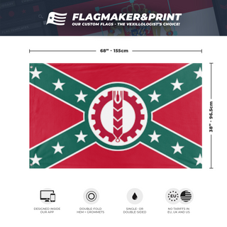 Confedrate Socilast States of Mexico flag (DT)