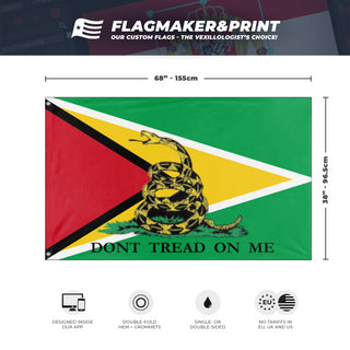 Guyana Gadsden Don't Tread On Me   flag (DT)