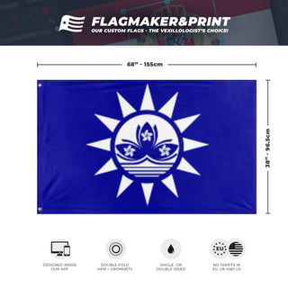 Republic of China, Macau, Hong Kong  flag (DT)