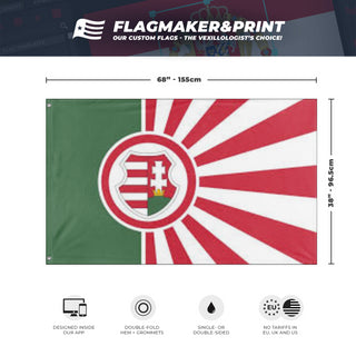 Japanese puppet state of Hungary  flag (DT)
