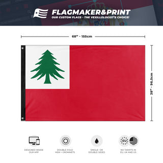 Ensign of New England (pine only) flag (me)