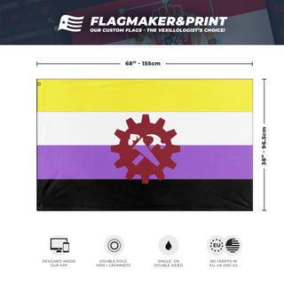 Nonbinary Syndicalist flag (gbln)