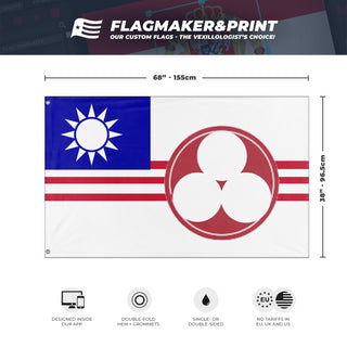 Guangdong  flag under the Republic of China flag (DT)