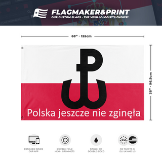 Polish Underground State flag (Poski)