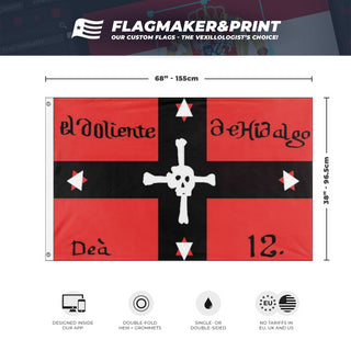 The Doliente Hidalgo flag (Mexican Insurgents In 1812)