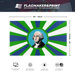 Japanese Pacific State of Washington flag (DT)