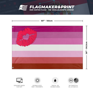 Lesbian Lipstick Flag (LGTBQ+)