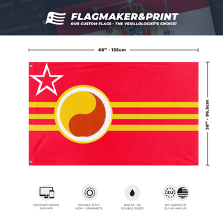 Peoples Republic  of Korea flag (DT)