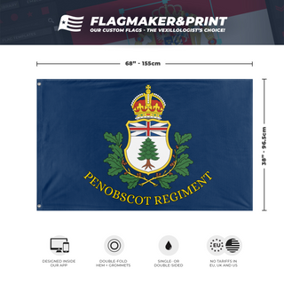 Penobscot Regiment (windswept) flag (penobscot)