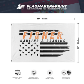 Fisher hauling and grading  flag (Dawn fisher)