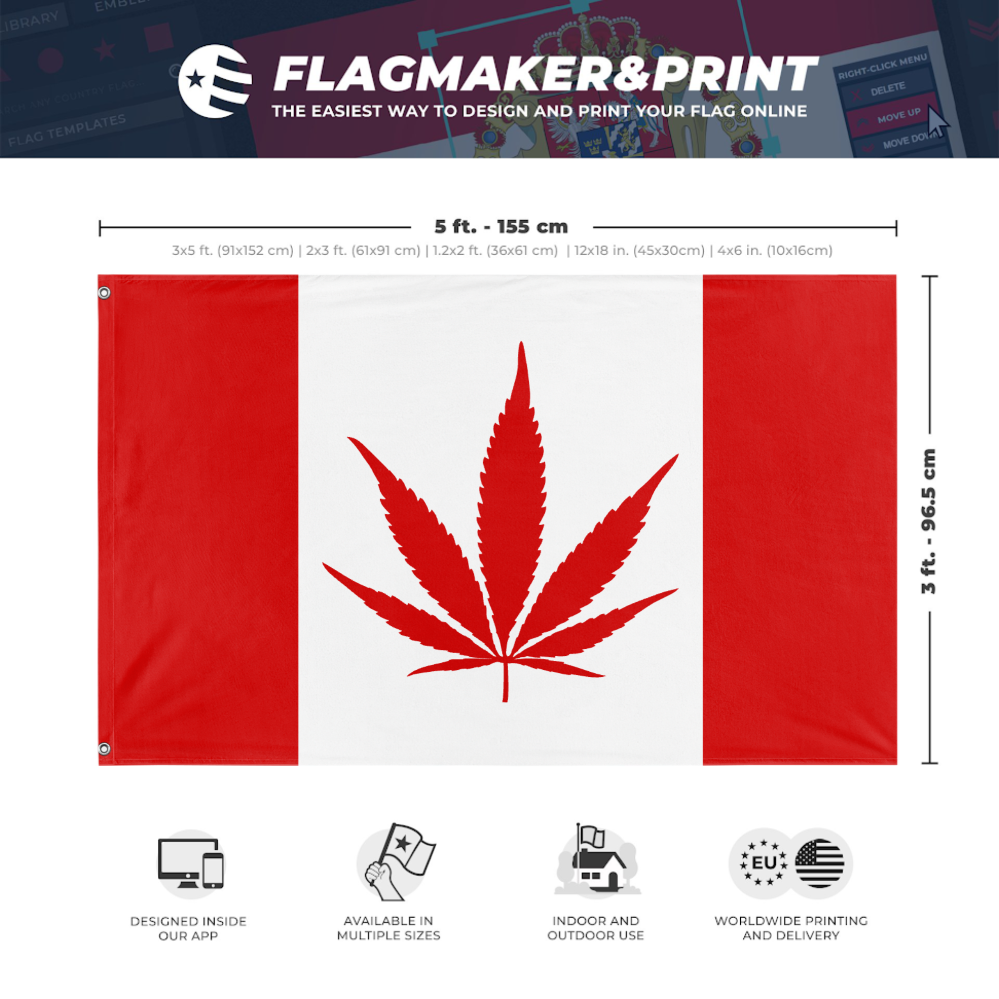 Flag for Garden, Room and Outdoor Canada Weed Marijuana 7 Point Flag Flag for Garden, Room and Outdoor Canada Weed Marijuana 7 Point Flag