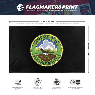 A mockup depicting custom flag specifications and measurements for 'c flag'