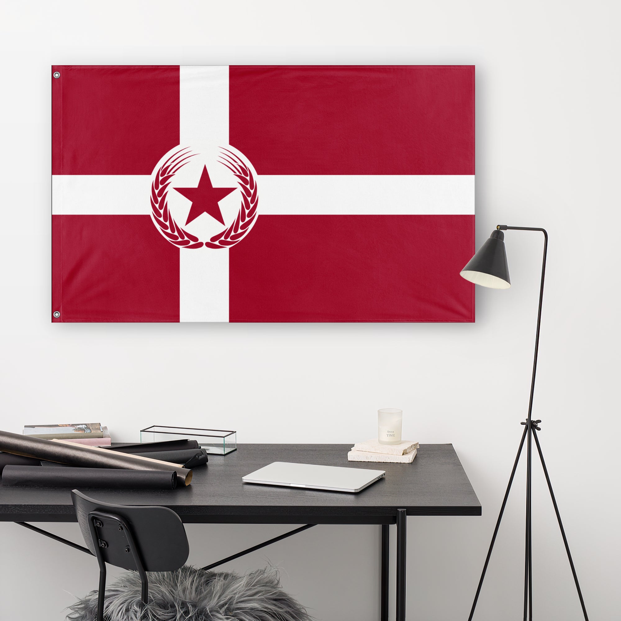 Communist Denmark flag (Cover) (Hidden) – Flagmaker & Print