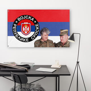 custom flag of the republika srpska army, Ratko Mladic and Radovan Karadzic flag (Nik)