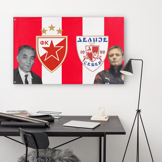 custom flag of Red Star Belgrade and Delije Sever   flag (Nik)