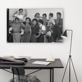 gay men pose for photos while being detained at a police station in mexico city - 1935 flag (Kobi )