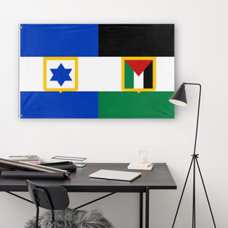 Israel Palestine peace    flag (DT)