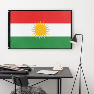 The flag of kurdistan flag (KURDISH)