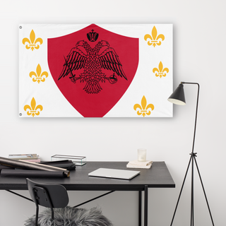la grand Empire of Freeland flag (ORION REED AND WILLEY GRAY)