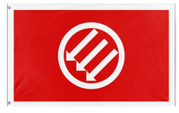 Red and White Iron Front flag (Johan Niemand)
