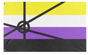 Nonbinary Anarchism Pride flag (Rhiza Stirning)